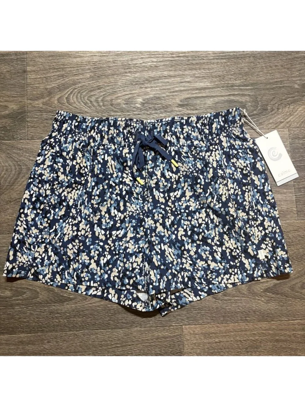 Johnny Was Calme Elements Travel Shorts Large Blue Multicolor Activewear NEW